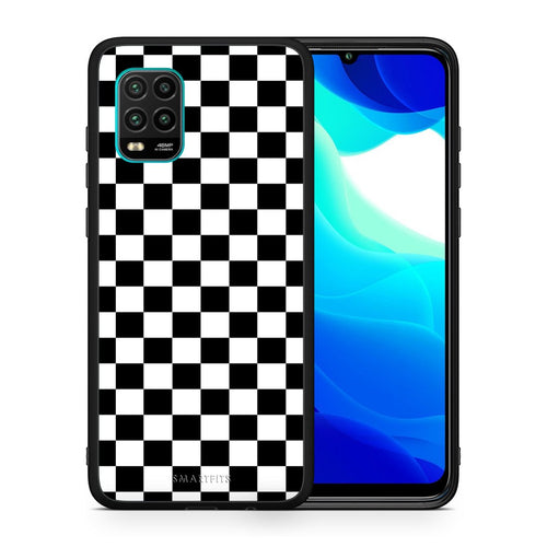 Θήκη Xiaomi Mi 10 Lite Squares Geometric από τη Smartfits με σχέδιο στο πίσω μέρος και μαύρο περίβλημα | Xiaomi Mi 10 Lite Squares Geometric case with colorful back and black bezels