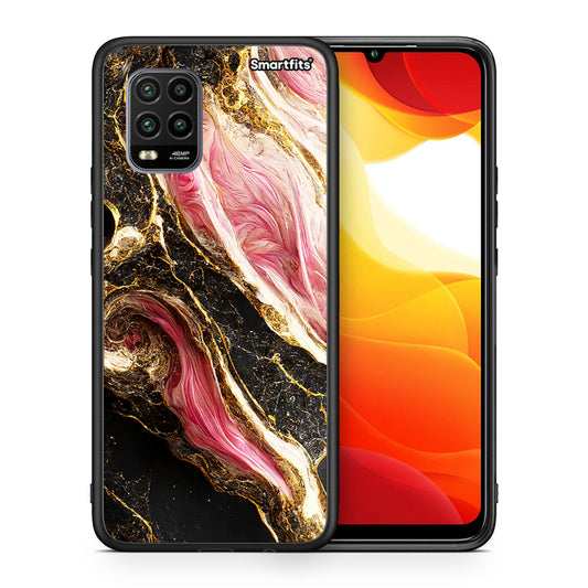 Θήκη Xiaomi Mi 10 Lite Glamorous Pink Marble από τη Smartfits με σχέδιο στο πίσω μέρος και μαύρο περίβλημα | Xiaomi Mi 10 Lite Glamorous Pink Marble case with colorful back and black bezels