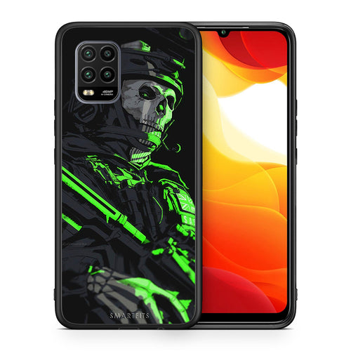 Θήκη Αγίου Βαλεντίνου Xiaomi Mi 10 Lite Green Soldier από τη Smartfits με σχέδιο στο πίσω μέρος και μαύρο περίβλημα | Xiaomi Mi 10 Lite Green Soldier case with colorful back and black bezels