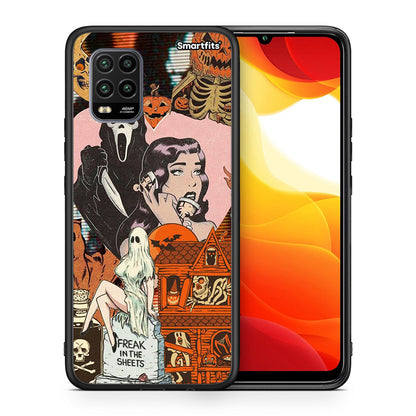 Θήκη Xiaomi Mi 10 Lite Halloween Collage από τη Smartfits με σχέδιο στο πίσω μέρος και μαύρο περίβλημα | Xiaomi Mi 10 Lite Halloween Collage case with colorful back and black bezels