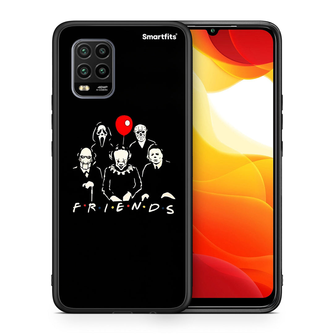 Θήκη Xiaomi Mi 10 Lite Halloween Friends από τη Smartfits με σχέδιο στο πίσω μέρος και μαύρο περίβλημα | Xiaomi Mi 10 Lite Halloween Friends case with colorful back and black bezels