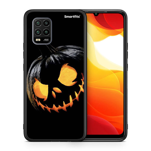 Θήκη Xiaomi Mi 10 Lite Halloween Scary Pumpkin από τη Smartfits με σχέδιο στο πίσω μέρος και μαύρο περίβλημα | Xiaomi Mi 10 Lite Halloween Scary Pumpkin case with colorful back and black bezels