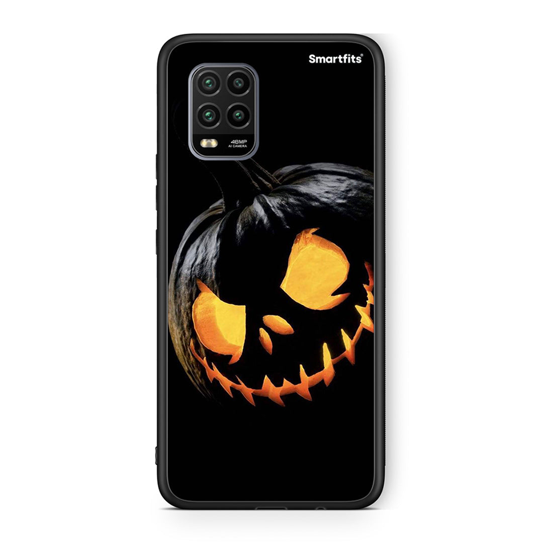 Xiaomi Mi 10 Lite Halloween Scary Pumpkin Θήκη από τη Smartfits με σχέδιο στο πίσω μέρος και μαύρο περίβλημα | Smartphone case with colorful back and black bezels by Smartfits