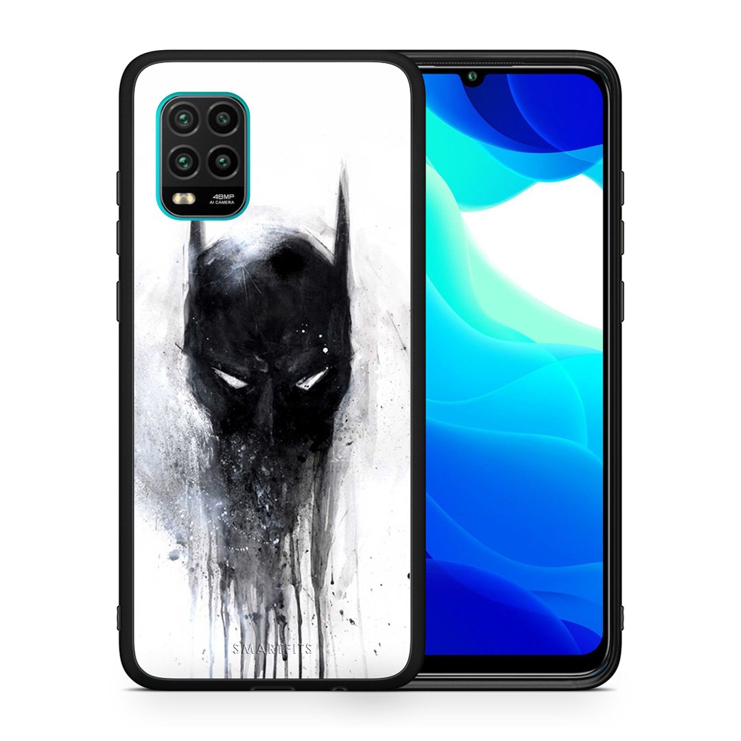 Θήκη Xiaomi Mi 10 Lite Paint Bat Hero από τη Smartfits με σχέδιο στο πίσω μέρος και μαύρο περίβλημα | Xiaomi Mi 10 Lite Paint Bat Hero case with colorful back and black bezels