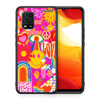 Thumbnail for Θήκη Xiaomi Mi 10 Lite Hippie Love από τη Smartfits με σχέδιο στο πίσω μέρος και μαύρο περίβλημα | Xiaomi Mi 10 Lite Hippie Love case with colorful back and black bezels