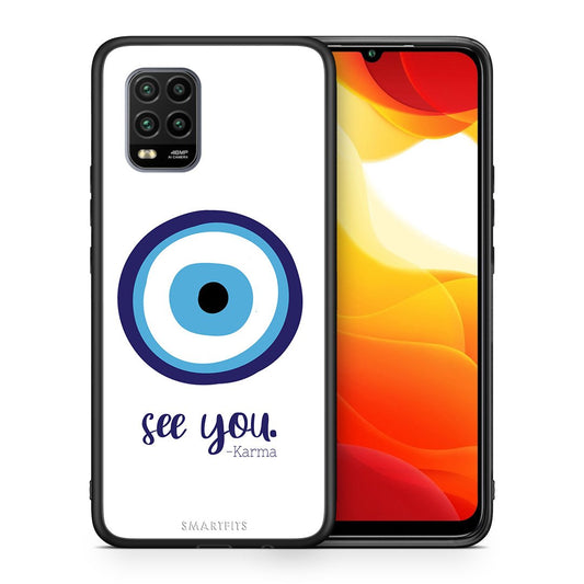 Θήκη Xiaomi Mi 10 Lite Karma Says από τη Smartfits με σχέδιο στο πίσω μέρος και μαύρο περίβλημα | Xiaomi Mi 10 Lite Karma Says case with colorful back and black bezels