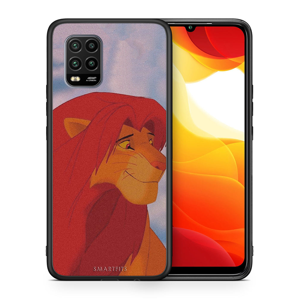 Θήκη Αγίου Βαλεντίνου Xiaomi Mi 10 Lite Lion Love 1 από τη Smartfits με σχέδιο στο πίσω μέρος και μαύρο περίβλημα | Xiaomi Mi 10 Lite Lion Love 1 case with colorful back and black bezels