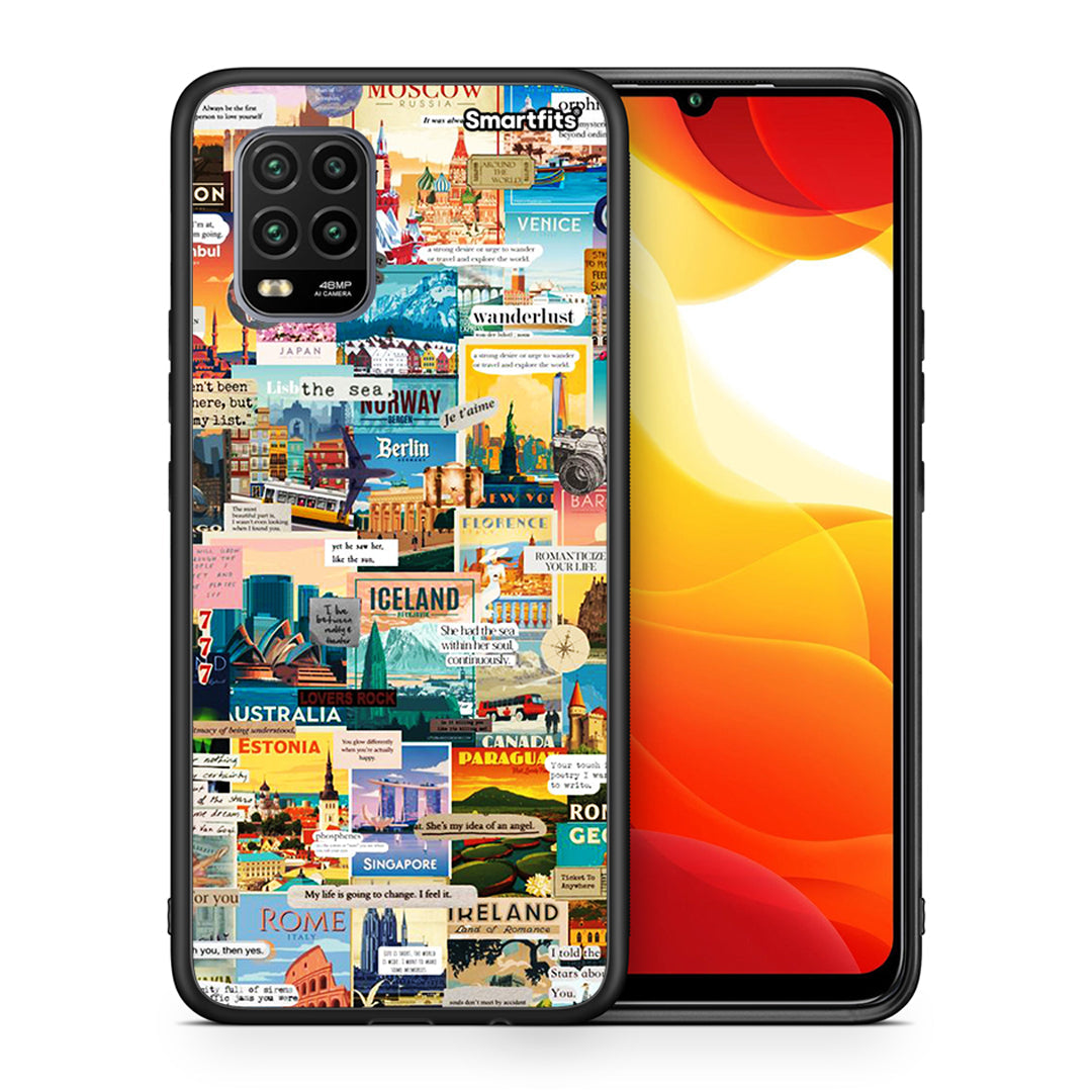 Θήκη Xiaomi Mi 10 Lite Live To Travel από τη Smartfits με σχέδιο στο πίσω μέρος και μαύρο περίβλημα | Xiaomi Mi 10 Lite Live To Travel case with colorful back and black bezels