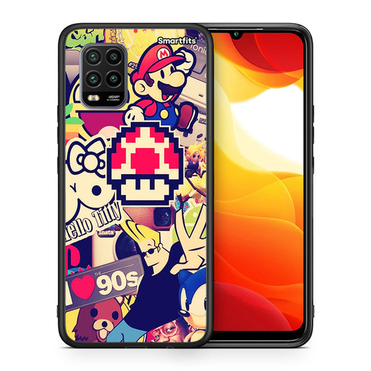 Θήκη Xiaomi Mi 10 Lite Love The 90s από τη Smartfits με σχέδιο στο πίσω μέρος και μαύρο περίβλημα | Xiaomi Mi 10 Lite Love The 90s case with colorful back and black bezels