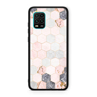 Thumbnail for 4 - Xiaomi Mi 10 Lite Hexagon Pink Marble case, cover, bumper