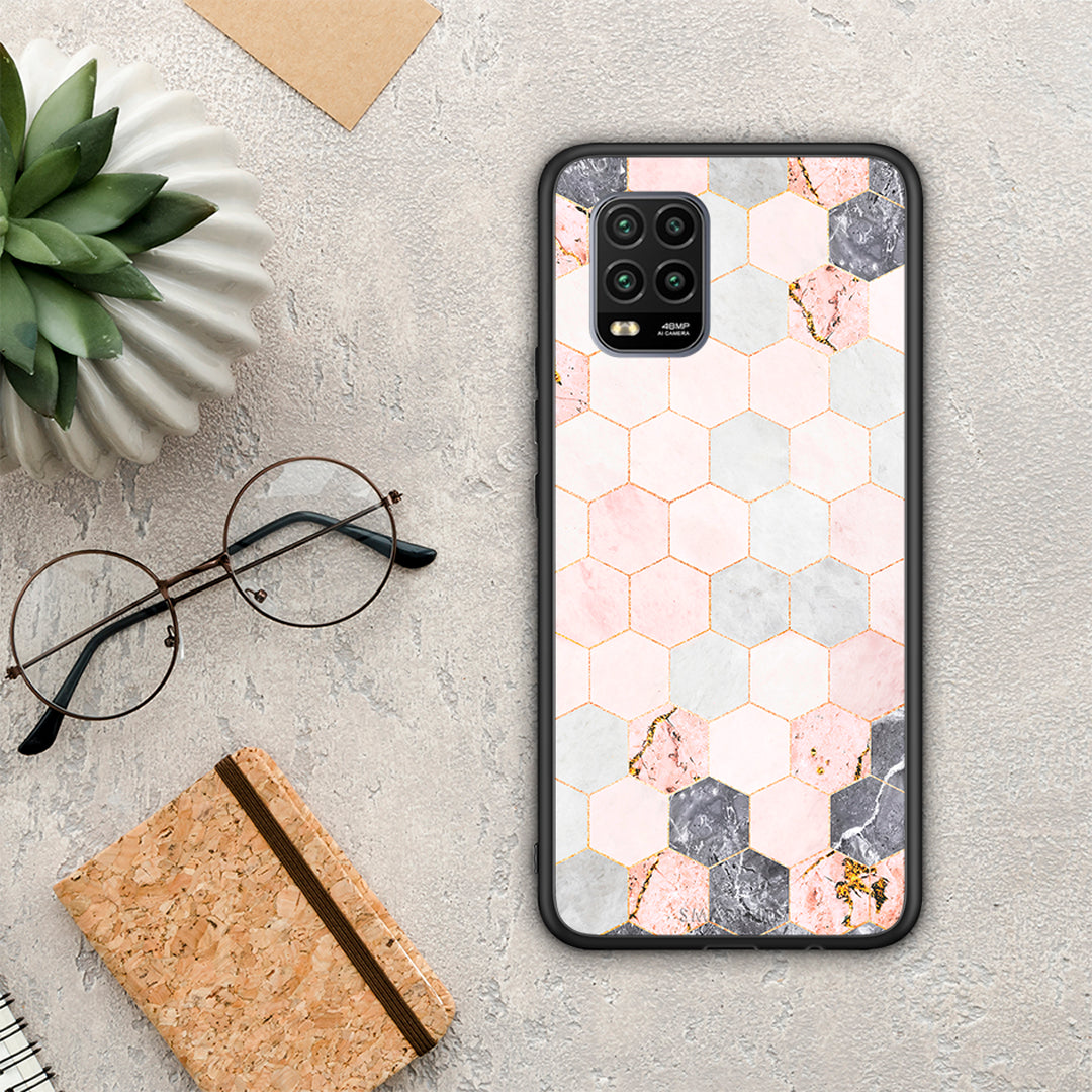 Marble Hexagon Pink - Xiaomi Mi 10 Lite θήκη