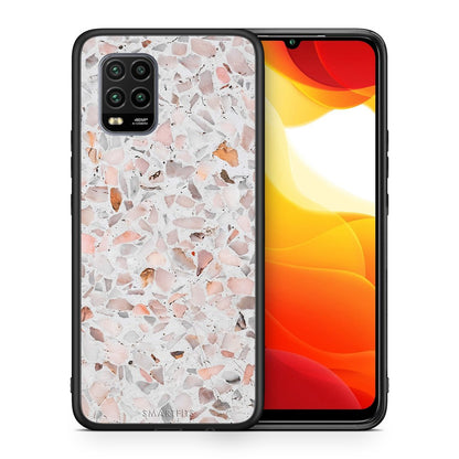 Θήκη Xiaomi Mi 10 Lite Marble Terrazzo από τη Smartfits με σχέδιο στο πίσω μέρος και μαύρο περίβλημα | Xiaomi Mi 10 Lite Marble Terrazzo case with colorful back and black bezels