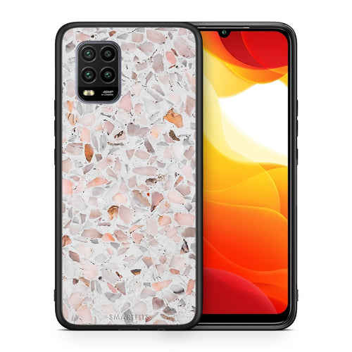 Θήκη Xiaomi Mi 10 Lite Marble Terrazzo από τη Smartfits με σχέδιο στο πίσω μέρος και μαύρο περίβλημα | Xiaomi Mi 10 Lite Marble Terrazzo case with colorful back and black bezels