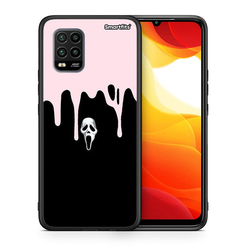 Θήκη Xiaomi Mi 10 Lite Melting Halloween Mask από τη Smartfits με σχέδιο στο πίσω μέρος και μαύρο περίβλημα | Xiaomi Mi 10 Lite Melting Halloween Mask case with colorful back and black bezels