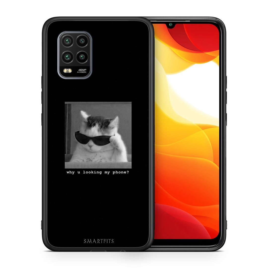Θήκη Xiaomi Mi 10 Lite Meme Cat από τη Smartfits με σχέδιο στο πίσω μέρος και μαύρο περίβλημα | Xiaomi Mi 10 Lite Meme Cat case with colorful back and black bezels