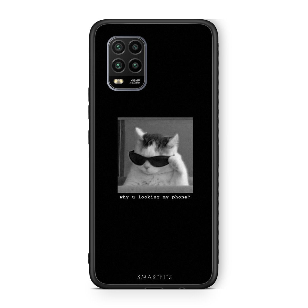 Xiaomi Mi 10 Lite Meme Cat θήκη από τη Smartfits με σχέδιο στο πίσω μέρος και μαύρο περίβλημα | Smartphone case with colorful back and black bezels by Smartfits