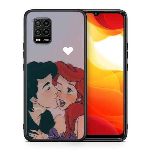 Θήκη Αγίου Βαλεντίνου Xiaomi Mi 10 Lite Mermaid Love από τη Smartfits με σχέδιο στο πίσω μέρος και μαύρο περίβλημα | Xiaomi Mi 10 Lite Mermaid Love case with colorful back and black bezels