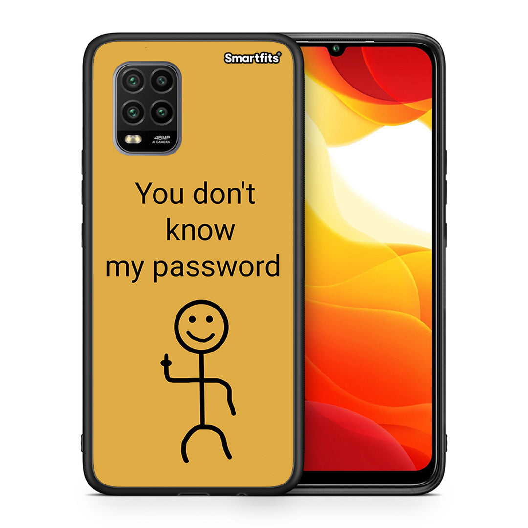 Θήκη Xiaomi Mi 10 Lite My Password από τη Smartfits με σχέδιο στο πίσω μέρος και μαύρο περίβλημα | Xiaomi Mi 10 Lite My Password case with colorful back and black bezels