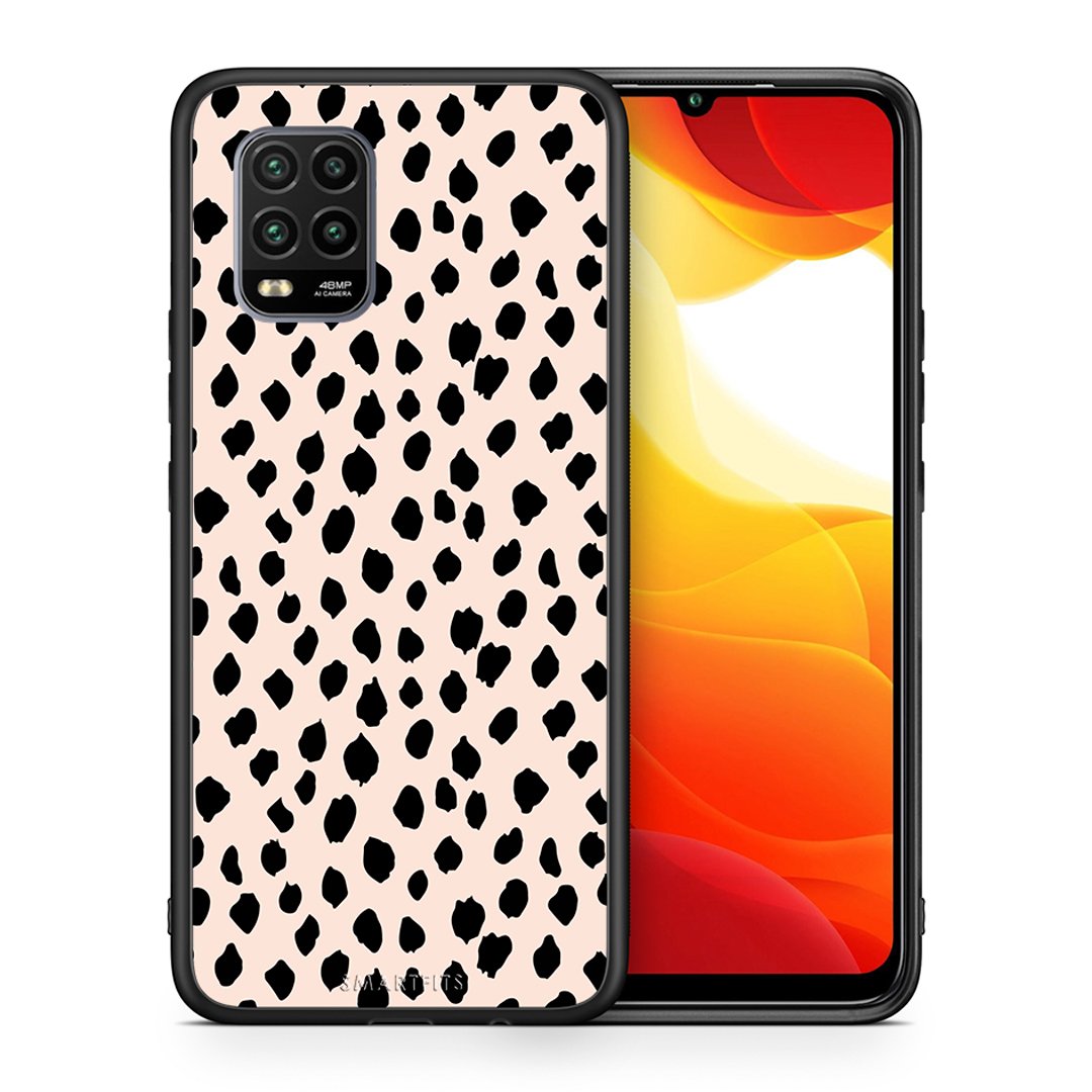 Θήκη Xiaomi Mi 10 Lite New Polka Dots από τη Smartfits με σχέδιο στο πίσω μέρος και μαύρο περίβλημα | Xiaomi Mi 10 Lite New Polka Dots case with colorful back and black bezels