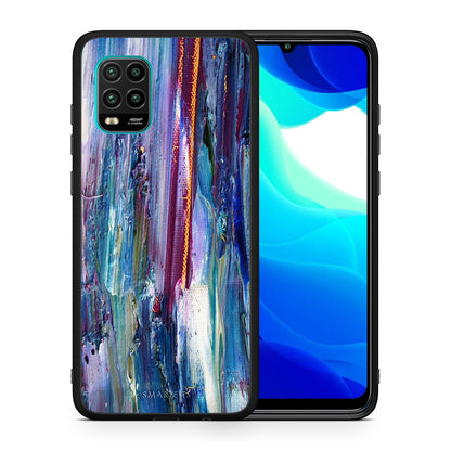Θήκη Xiaomi Mi 10 Lite Winter Paint από τη Smartfits με σχέδιο στο πίσω μέρος και μαύρο περίβλημα | Xiaomi Mi 10 Lite Winter Paint case with colorful back and black bezels