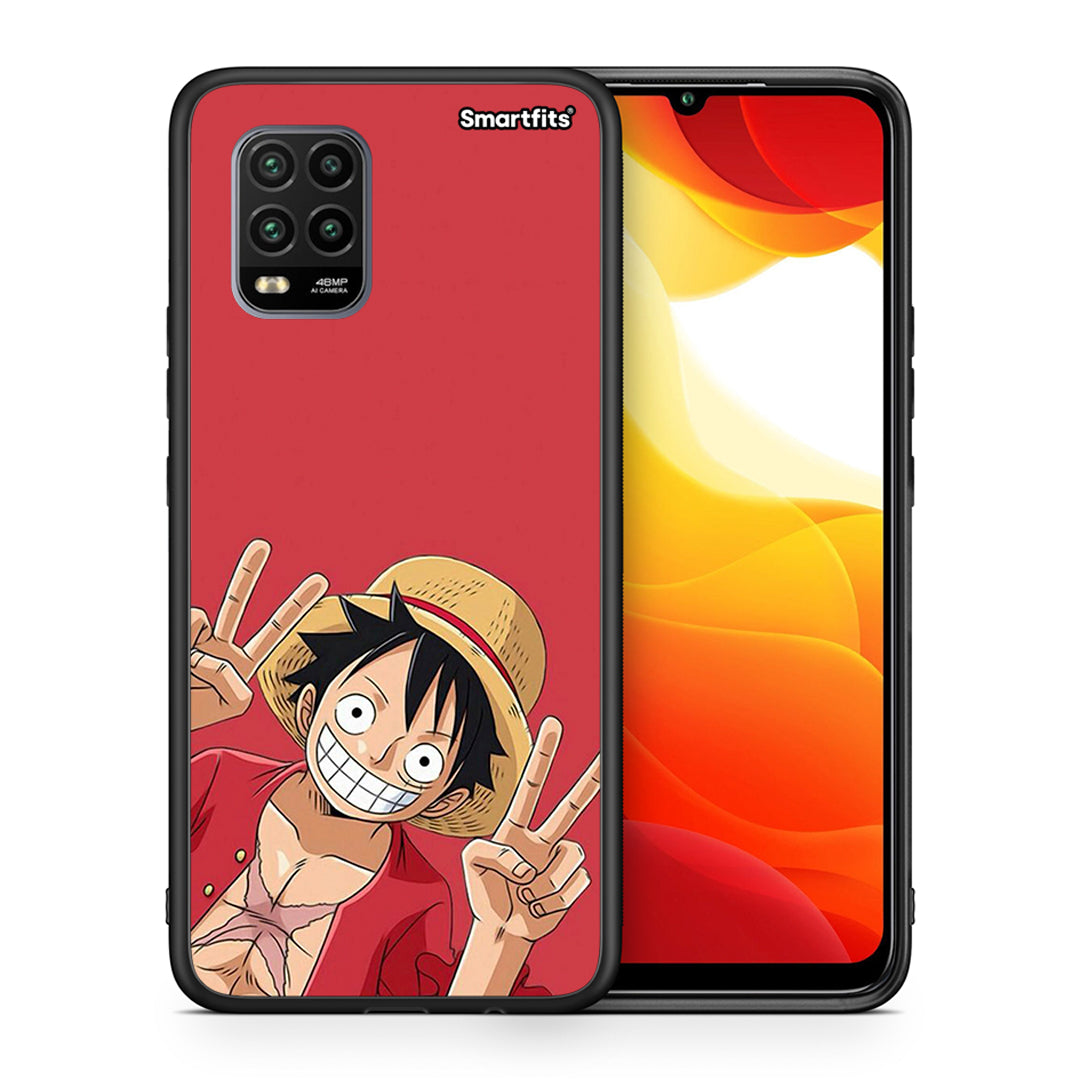 Θήκη Xiaomi Mi 10 Lite Pirate Luffy από τη Smartfits με σχέδιο στο πίσω μέρος και μαύρο περίβλημα | Xiaomi Mi 10 Lite Pirate Luffy case with colorful back and black bezels
