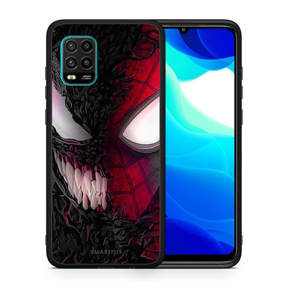 Θήκη Xiaomi Mi 10 Lite SpiderVenom PopArt από τη Smartfits με σχέδιο στο πίσω μέρος και μαύρο περίβλημα | Xiaomi Mi 10 Lite SpiderVenom PopArt case with colorful back and black bezels