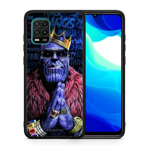 Θήκη Xiaomi Mi 10 Lite Thanos PopArt από τη Smartfits με σχέδιο στο πίσω μέρος και μαύρο περίβλημα | Xiaomi Mi 10 Lite Thanos PopArt case with colorful back and black bezels