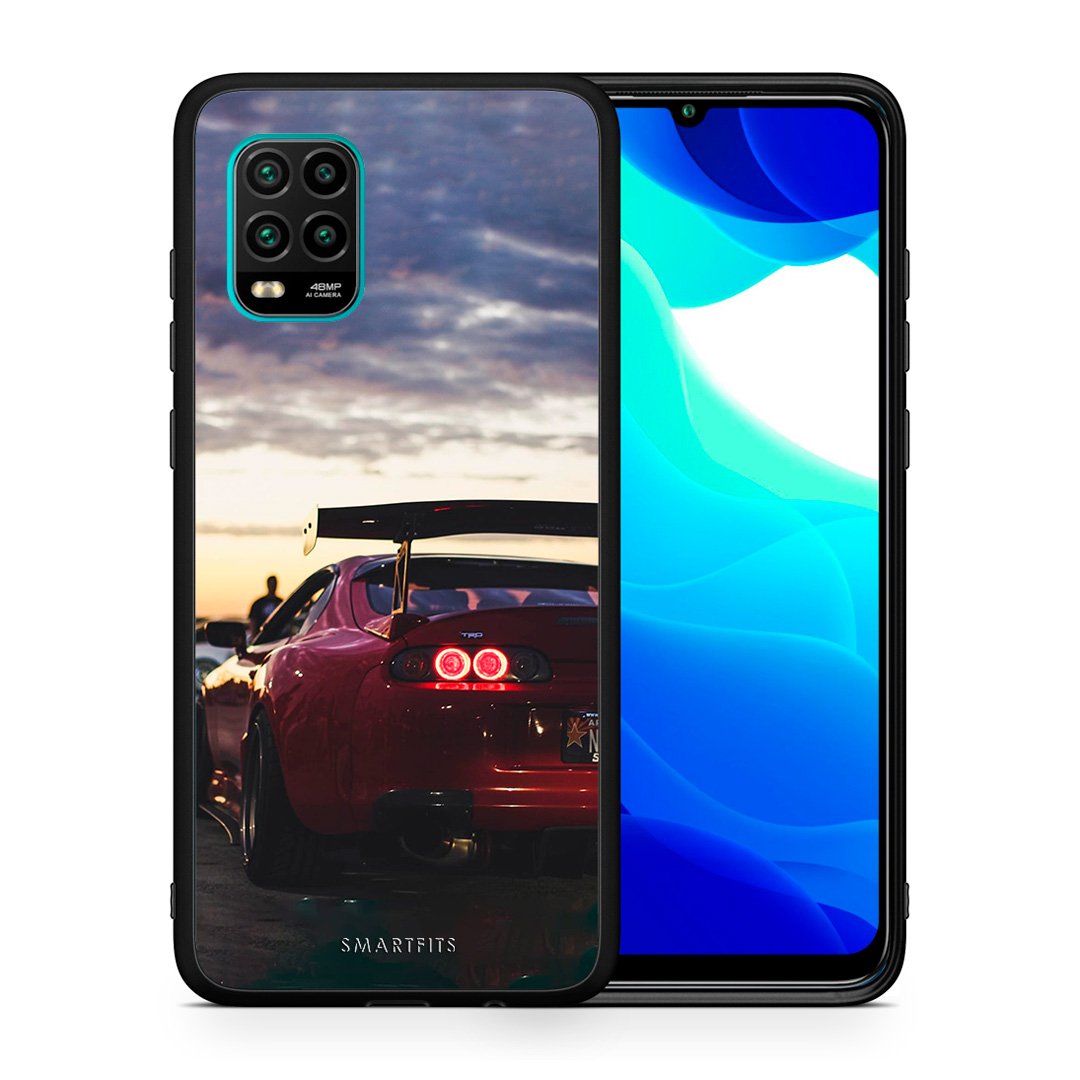 Θήκη Xiaomi Mi 10 Lite Racing Supra από τη Smartfits με σχέδιο στο πίσω μέρος και μαύρο περίβλημα | Xiaomi Mi 10 Lite Racing Supra case with colorful back and black bezels