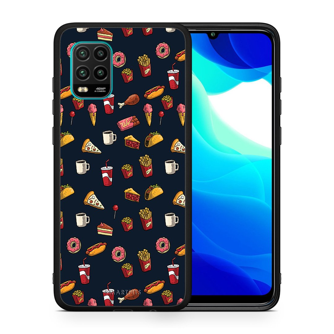 Θήκη Xiaomi Mi 10 Lite Hungry Random από τη Smartfits με σχέδιο στο πίσω μέρος και μαύρο περίβλημα | Xiaomi Mi 10 Lite Hungry Random case with colorful back and black bezels