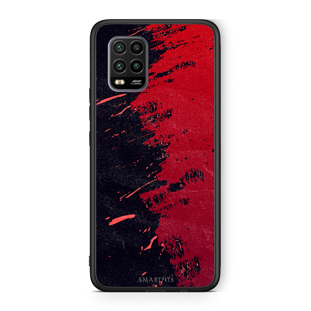 Xiaomi Mi 10 Lite Red Paint Θήκη Αγίου Βαλεντίνου από τη Smartfits με σχέδιο στο πίσω μέρος και μαύρο περίβλημα | Smartphone case with colorful back and black bezels by Smartfits
