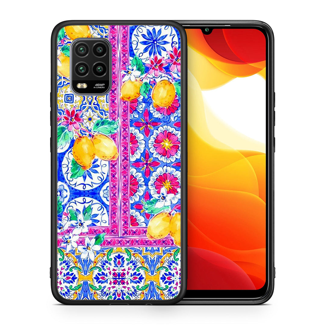 Θήκη Xiaomi Mi 10 Lite Retro Spring από τη Smartfits με σχέδιο στο πίσω μέρος και μαύρο περίβλημα | Xiaomi Mi 10 Lite Retro Spring case with colorful back and black bezels