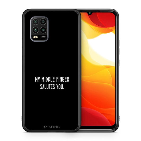 Θήκη Xiaomi Mi 10 Lite Salute από τη Smartfits με σχέδιο στο πίσω μέρος και μαύρο περίβλημα | Xiaomi Mi 10 Lite Salute case with colorful back and black bezels