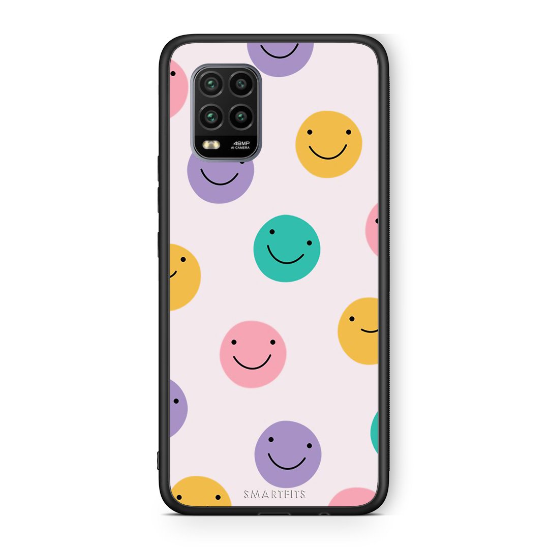 Xiaomi Mi 10 Lite Smiley Faces θήκη από τη Smartfits με σχέδιο στο πίσω μέρος και μαύρο περίβλημα | Smartphone case with colorful back and black bezels by Smartfits