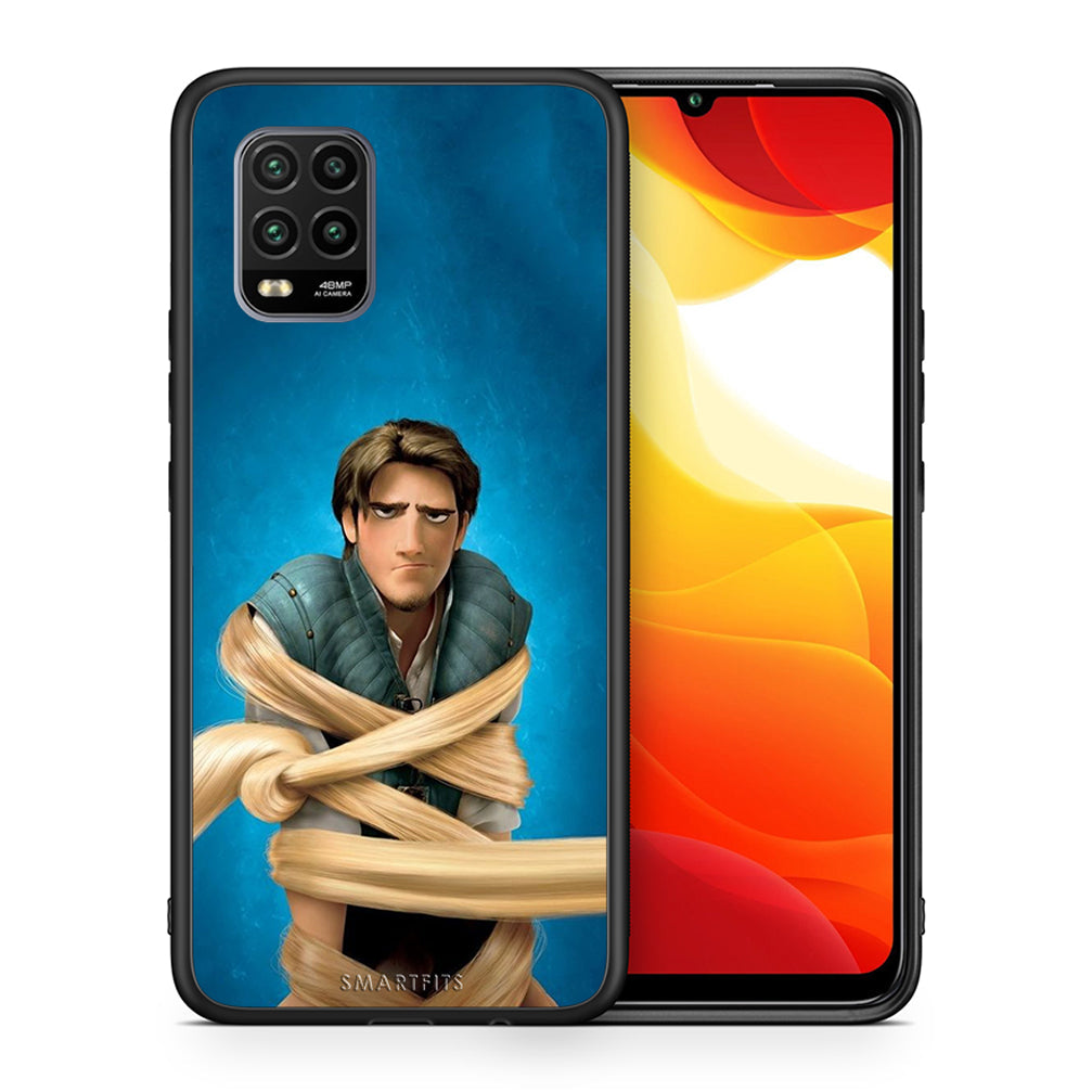 Θήκη Αγίου Βαλεντίνου Xiaomi Mi 10 Lite Tangled 1 από τη Smartfits με σχέδιο στο πίσω μέρος και μαύρο περίβλημα | Xiaomi Mi 10 Lite Tangled 1 case with colorful back and black bezels
