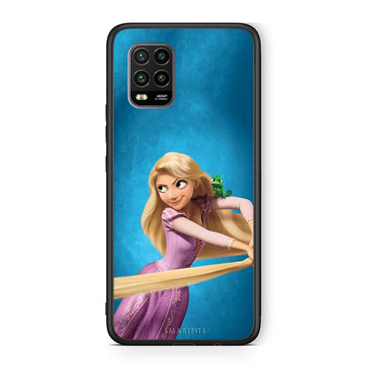 Xiaomi Mi 10 Lite Tangled 2 Θήκη Αγίου Βαλεντίνου από τη Smartfits με σχέδιο στο πίσω μέρος και μαύρο περίβλημα | Smartphone case with colorful back and black bezels by Smartfits