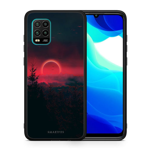 Θήκη Xiaomi Mi 10 Lite Sunset Tropic από τη Smartfits με σχέδιο στο πίσω μέρος και μαύρο περίβλημα | Xiaomi Mi 10 Lite Sunset Tropic case with colorful back and black bezels