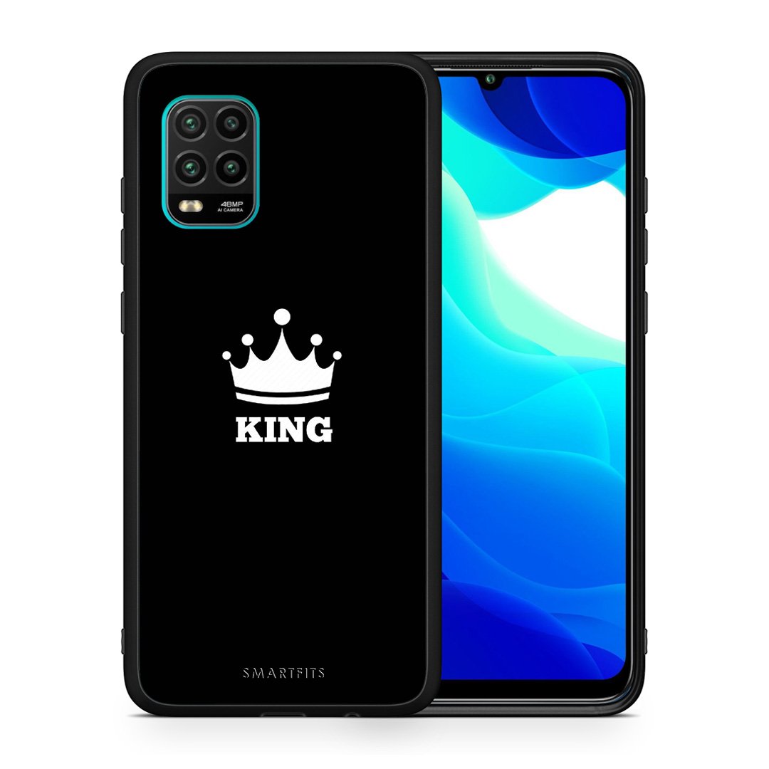 Θήκη Xiaomi Mi 10 Lite King Valentine από τη Smartfits με σχέδιο στο πίσω μέρος και μαύρο περίβλημα | Xiaomi Mi 10 Lite King Valentine case with colorful back and black bezels