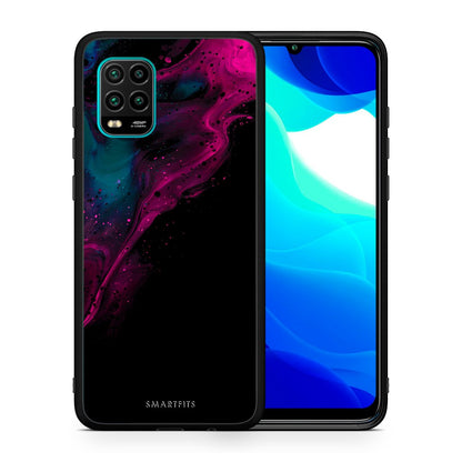 Θήκη Xiaomi Mi 10 Lite Pink Black Watercolor από τη Smartfits με σχέδιο στο πίσω μέρος και μαύρο περίβλημα | Xiaomi Mi 10 Lite Pink Black Watercolor case with colorful back and black bezels