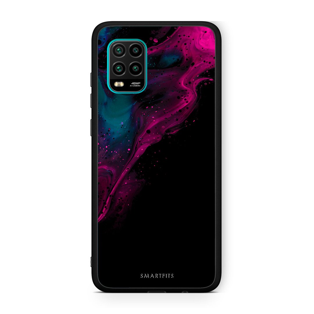4 - Xiaomi Mi 10 Lite Pink Black Watercolor case, cover, bumper
