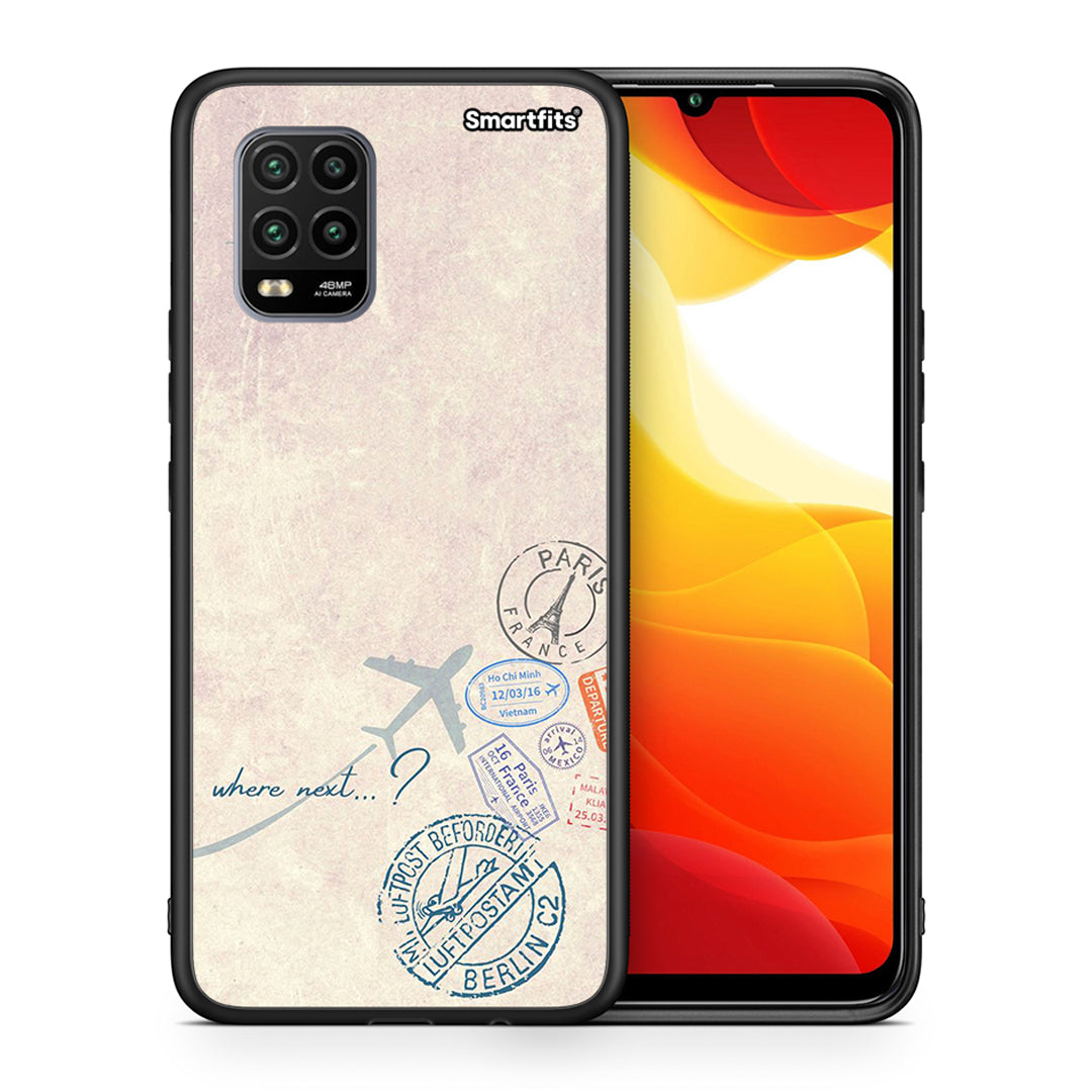 Θήκη Xiaomi Mi 10 Lite Where Next από τη Smartfits με σχέδιο στο πίσω μέρος και μαύρο περίβλημα | Xiaomi Mi 10 Lite Where Next case with colorful back and black bezels