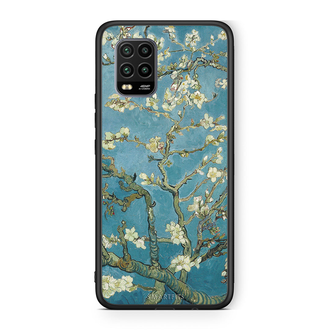 Xiaomi Mi 10 Lite White Blossoms θήκη από τη Smartfits με σχέδιο στο πίσω μέρος και μαύρο περίβλημα | Smartphone case with colorful back and black bezels by Smartfits