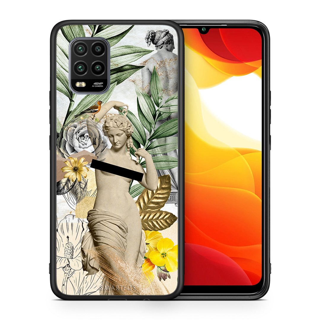 Θήκη Xiaomi Mi 10 Lite Woman Statue από τη Smartfits με σχέδιο στο πίσω μέρος και μαύρο περίβλημα | Xiaomi Mi 10 Lite Woman Statue case with colorful back and black bezels