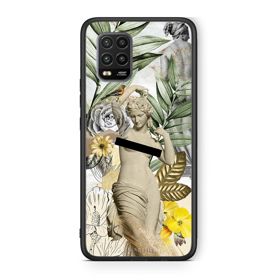 Xiaomi Mi 10 Lite Woman Statue θήκη από τη Smartfits με σχέδιο στο πίσω μέρος και μαύρο περίβλημα | Smartphone case with colorful back and black bezels by Smartfits