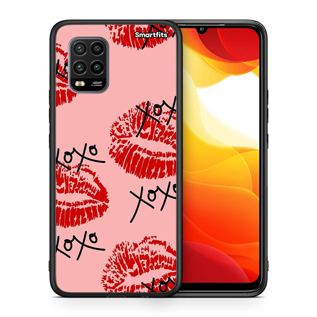 Θήκη Xiaomi Mi 10 Lite XOXO Lips από τη Smartfits με σχέδιο στο πίσω μέρος και μαύρο περίβλημα | Xiaomi Mi 10 Lite XOXO Lips case with colorful back and black bezels