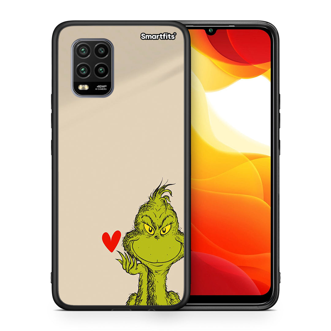 Θήκη Xiaomi Mi 10 Lite Xmas Grinch από τη Smartfits με σχέδιο στο πίσω μέρος και μαύρο περίβλημα | Xiaomi Mi 10 Lite Xmas Grinch case with colorful back and black bezels