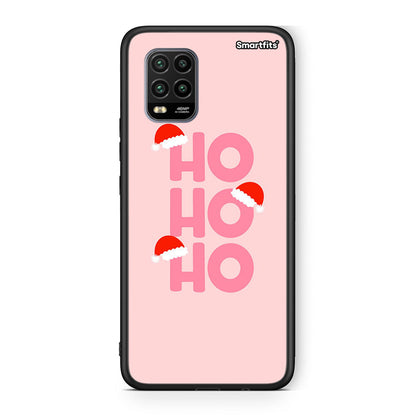 Xiaomi Mi 10 Lite Xmas Ho Ho Ho θήκη από τη Smartfits με σχέδιο στο πίσω μέρος και μαύρο περίβλημα | Smartphone case with colorful back and black bezels by Smartfits