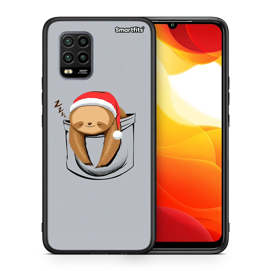 Θήκη Xiaomi Mi 10 Lite Xmas Zzzz από τη Smartfits με σχέδιο στο πίσω μέρος και μαύρο περίβλημα | Xiaomi Mi 10 Lite Xmas Zzzz case with colorful back and black bezels