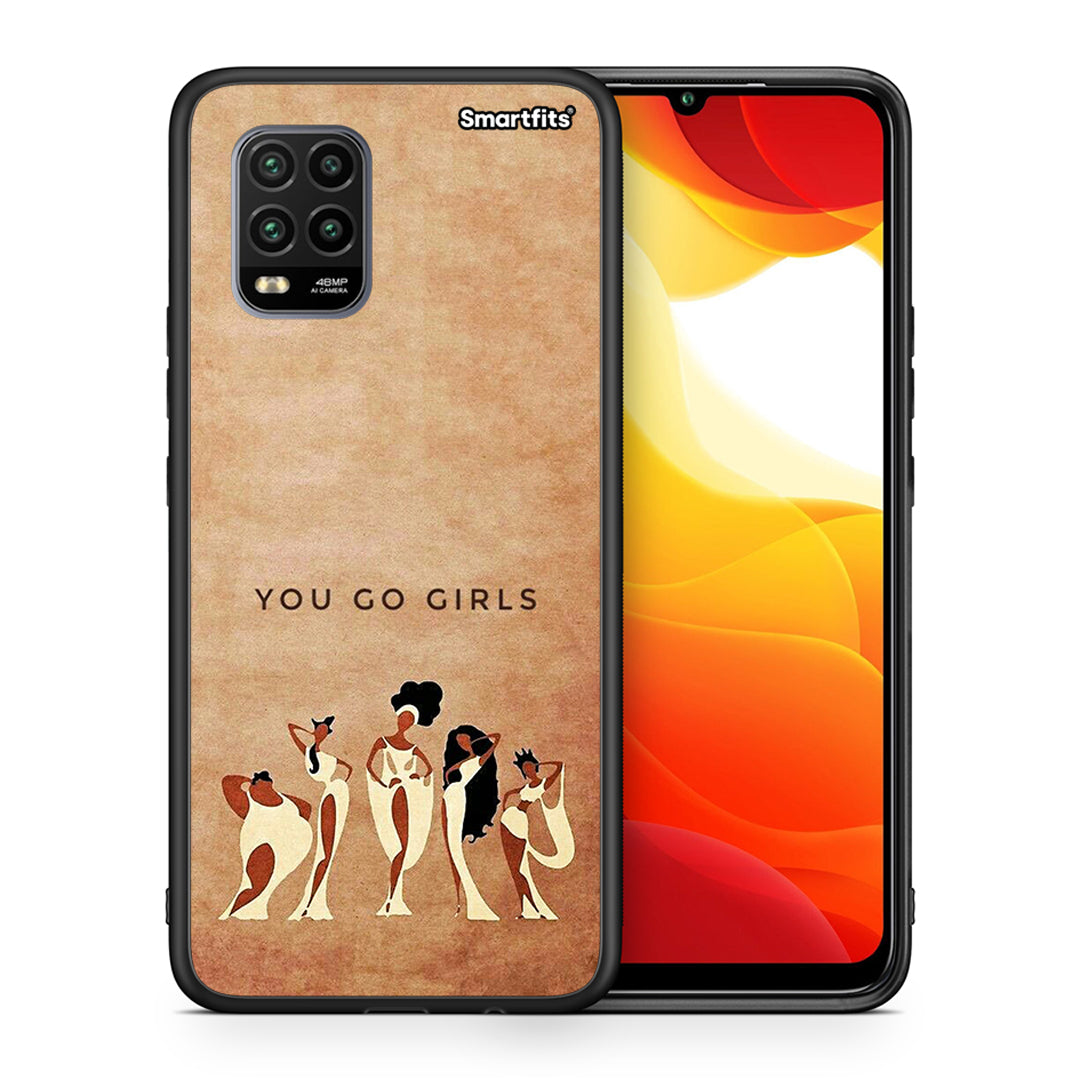 Θήκη Xiaomi Mi 10 Lite You Go Girl από τη Smartfits με σχέδιο στο πίσω μέρος και μαύρο περίβλημα | Xiaomi Mi 10 Lite You Go Girl case with colorful back and black bezels