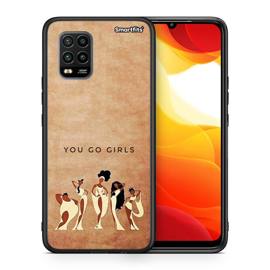 Θήκη Xiaomi Mi 10 Lite You Go Girl από τη Smartfits με σχέδιο στο πίσω μέρος και μαύρο περίβλημα | Xiaomi Mi 10 Lite You Go Girl case with colorful back and black bezels