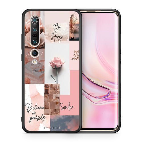 Θήκη Xiaomi Mi 10 Pro Aesthetic Collage από τη Smartfits με σχέδιο στο πίσω μέρος και μαύρο περίβλημα | Xiaomi Mi 10 Pro Aesthetic Collage case with colorful back and black bezels